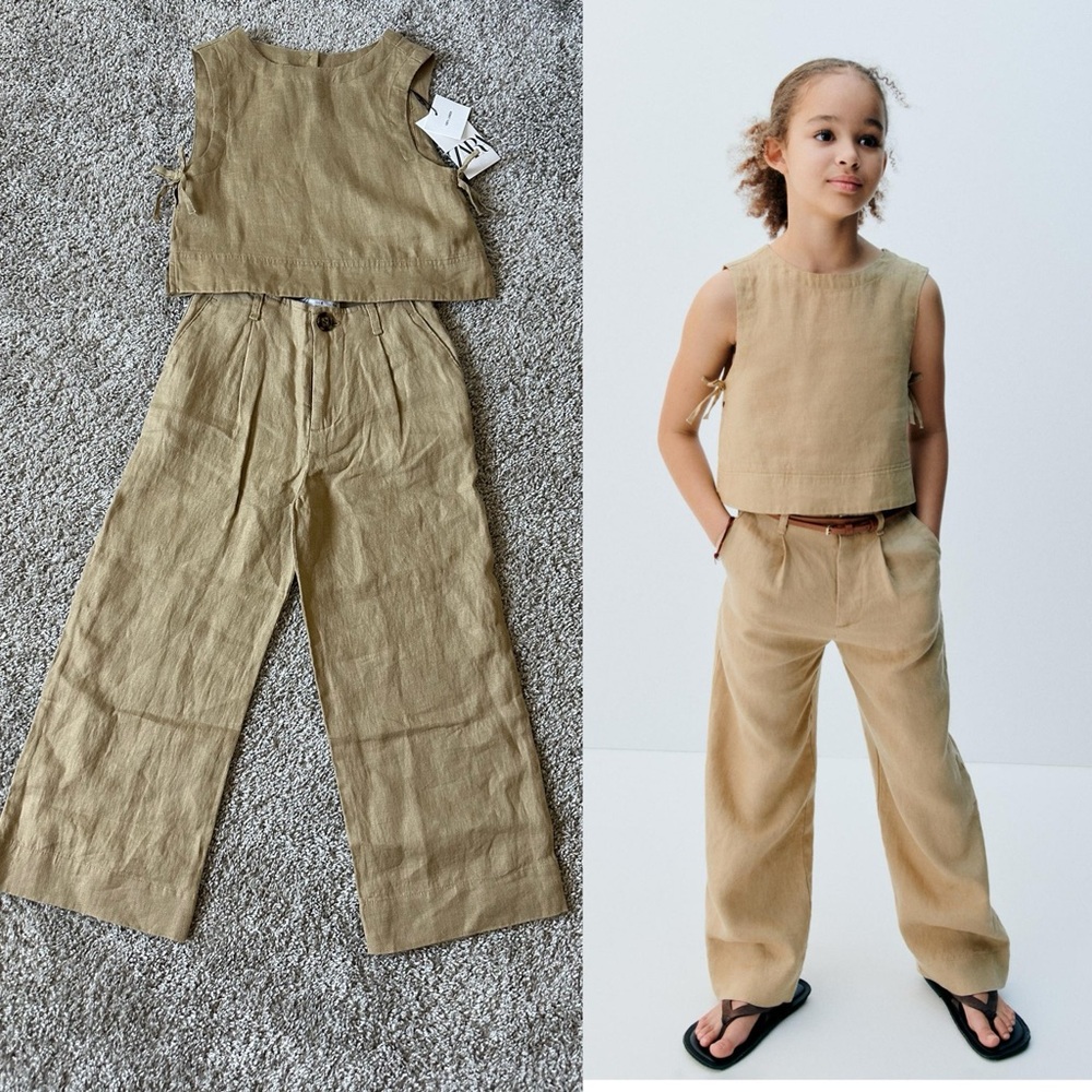 Zara girls linen set